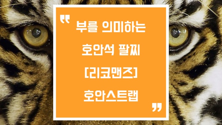  남자원석팔찌, 호안스트랩 리코스톤으로 패션과 운세를 동시에