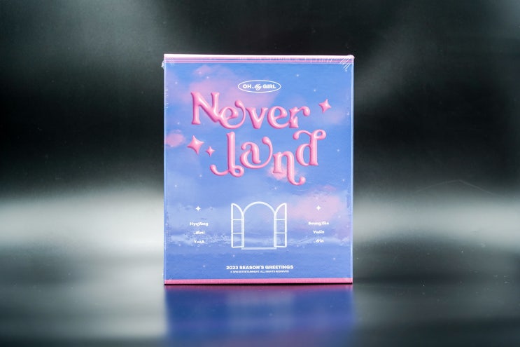  오마이걸(OH MY GIRL), 2023 시즌 그리팅 "Never Land" [아웃박스, 미니 엘 홀더, 팝업 카드, 스탠드 캘린더, 다이어리, 엽서 & 프레임 세트] 언박싱