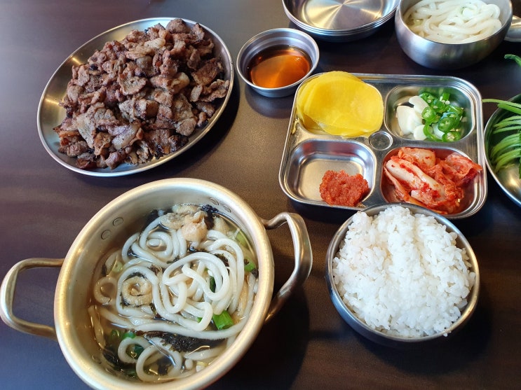  장한평역 장안동 맛집 장안집 석쇠불고기 우동 조합 최고