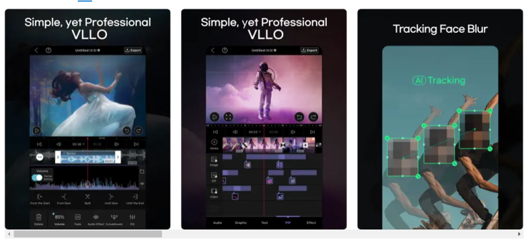  스마트폰 앱 동영상 무료 편집 프로그램 vllo