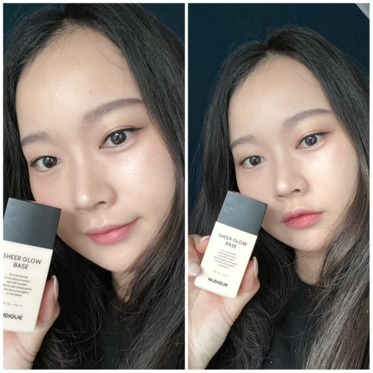 광채<b>베이스</b> 톤업선크림 누디크 <b>쉬어 글로우</b> 메이크업<b>베이스</b> 추천