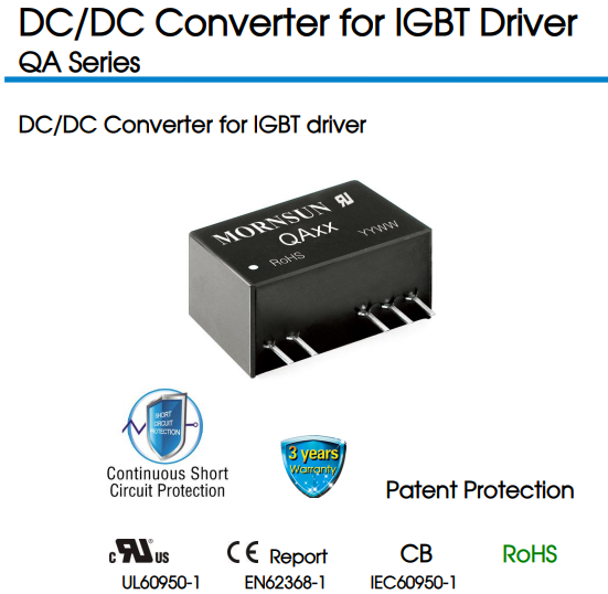  DC-DC Converter for IGBT driver QA Series