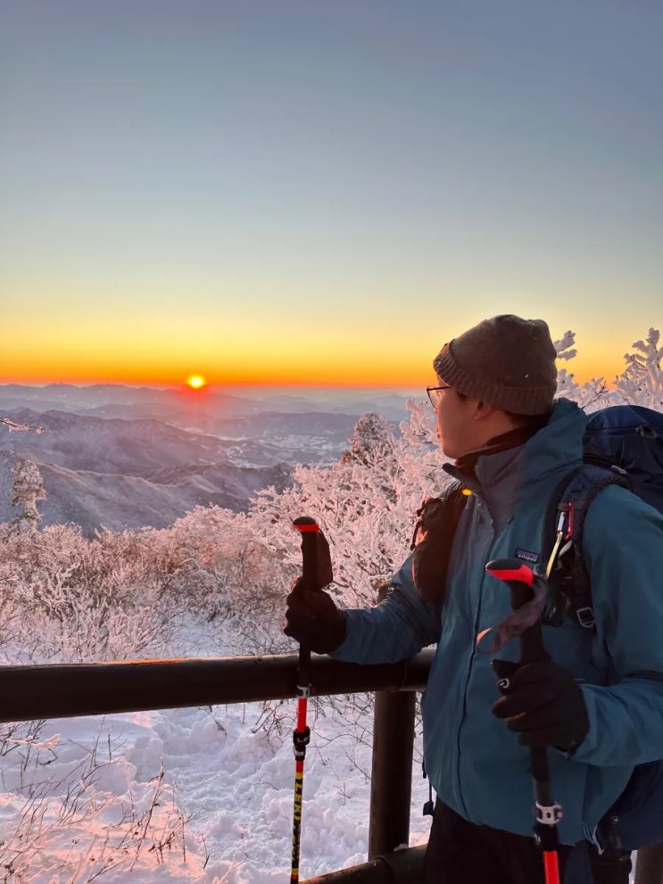  겨울설산 상고대 덕유산 구천동코스 등산 곤돌라 하산