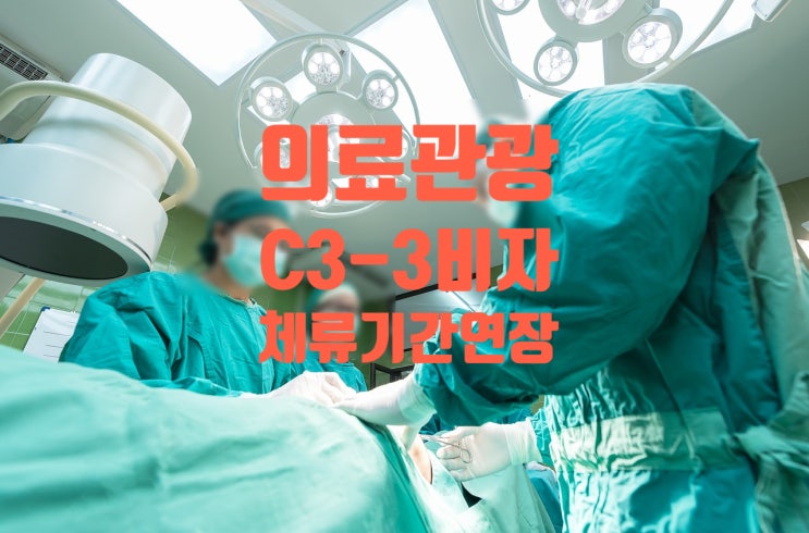 외국인의료관광 C3-3비자 입국 후 체류기간 연장허가 받았어요. 외국인의료관광 C3-3비자 입국 후 체류기간 연장허가 받았어요.