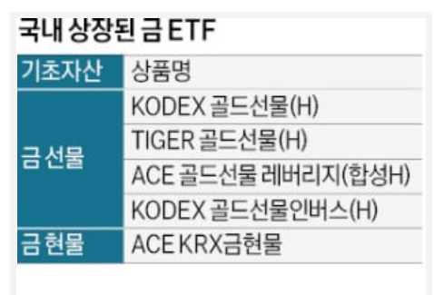  내년엔 빛나리, 금 ETF를 주목하라