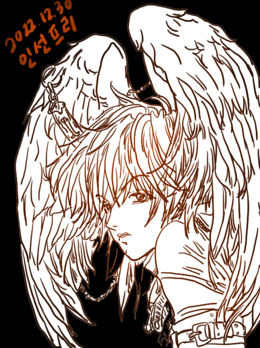  [인선프리 그림] 천사금렵구 Lost Angel 화보집 표지 그림 그리기~!