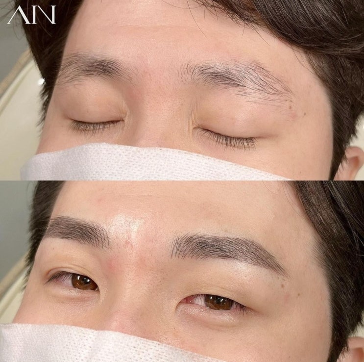  [건대남자눈썹문신] 남자눈썹문신 보이시나요? 깔끔하게 얼굴형에 가장 잘 어울리게 디자인 잡는 센스있는 건대눈썹문신 아인뷰티랩건대점