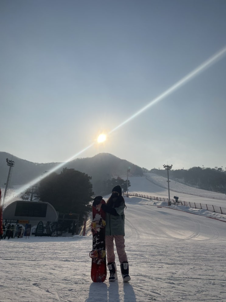 지산포레스트 리조트 스키장 첫 보드 후기