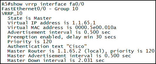  [VRRP] VRRP 명령어(Cisco)