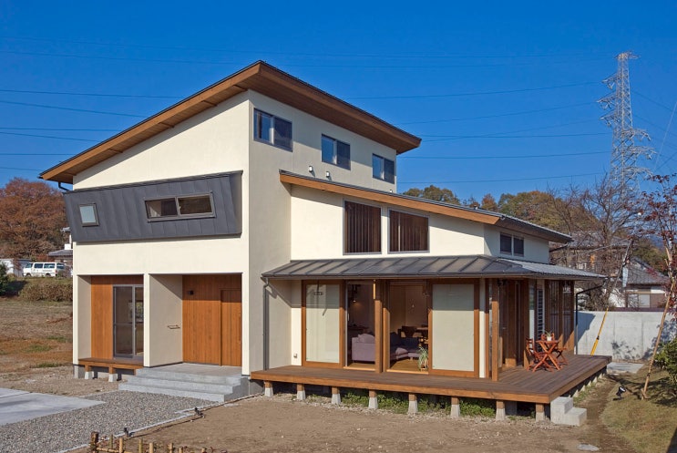 부섭지붕 차양지붕 고측창 코너 툇마루 조성 전원주택 짓기