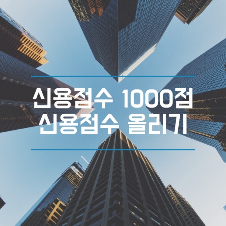 신용점수 1000점 달성:: KCB NICE 신용점수 올리는 방법