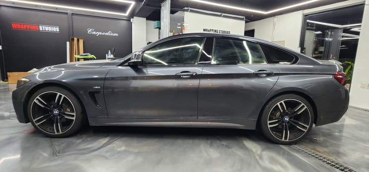  용인랩핑 BMW420D 크롬죽이기 시공기
