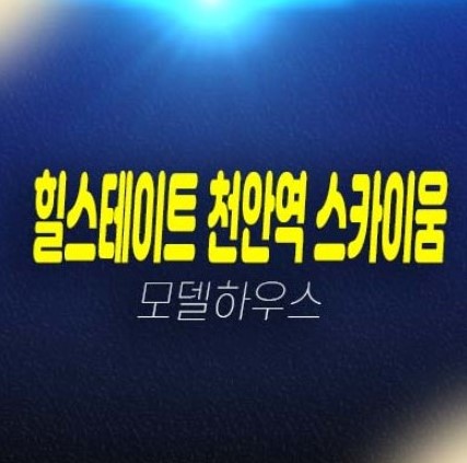 힐스테이트 천안역 스카이움 성정동 미분양아파트 잔여세대 호실문의 모델하우스 방문예약