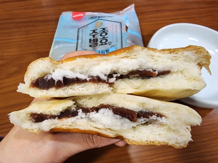  삼립 [주종 발효 단팥크림빵 ]전통 막걸리 발효 빵
