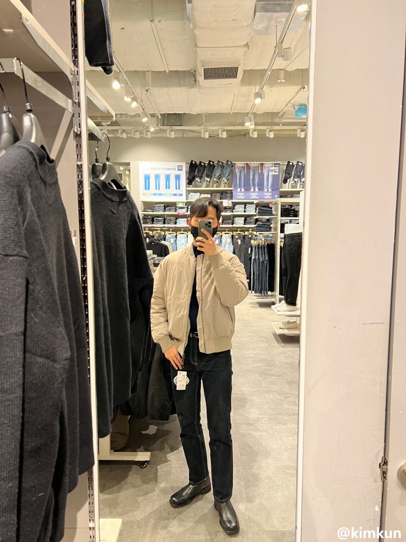 스파오 항공점퍼 리뷰 (패딩블루종)