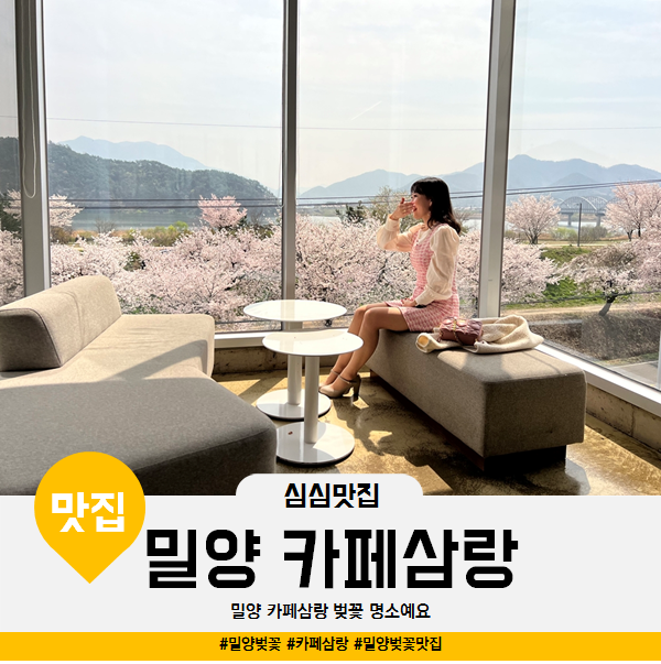  밀양 벚꽃명소 카페삼랑 부산근교 벚꽃카페예요