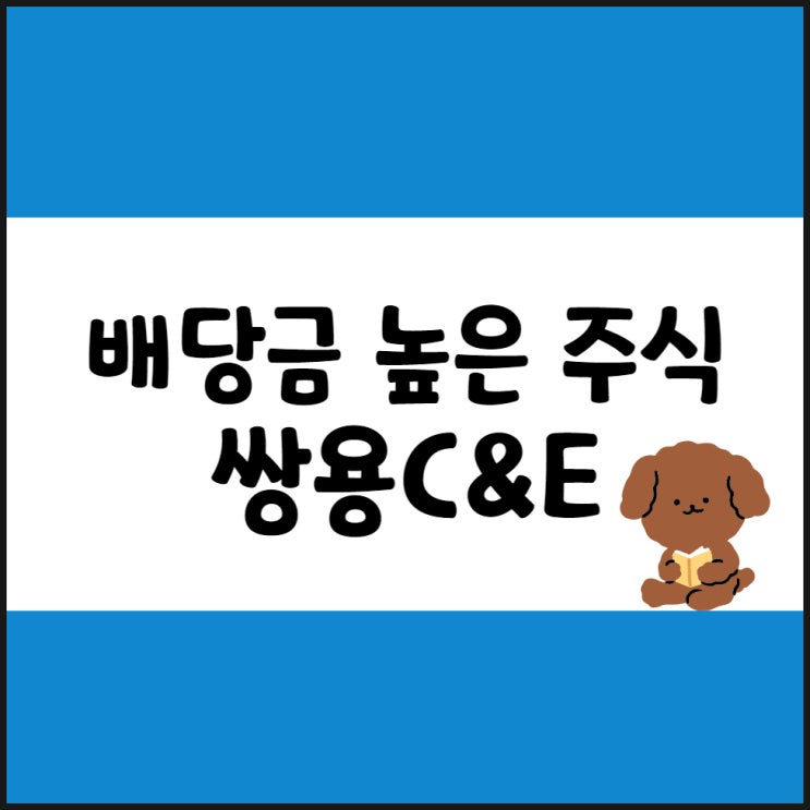  쌍용C&E 주가, 배당금 높은 주식, 자사주 소각(ft. 한앤코)