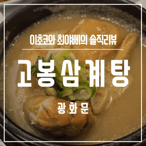  [광화문 삼계탕 맛집] 점심회식 장소로 좋은 고봉삼계탕 광화문점 후기