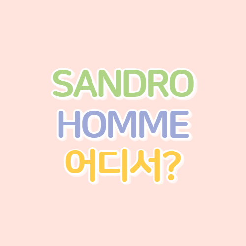 산드로옴므 자켓 미니멀 스타일 코디템 독일 직구 방법