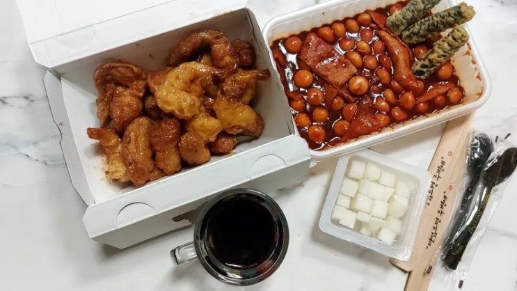  배달메뉴 치킨매니아 치킨 떡볶이 조합 즐겨보자  (feat. 선부점)