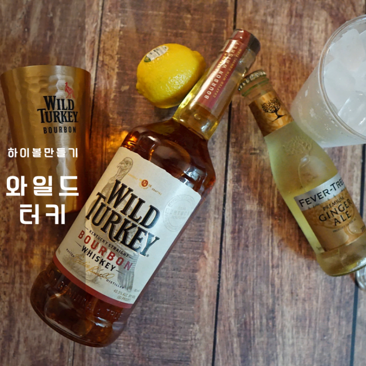  와일드 터키 버번 미국 위스키 진저에일 하이볼 만드는법