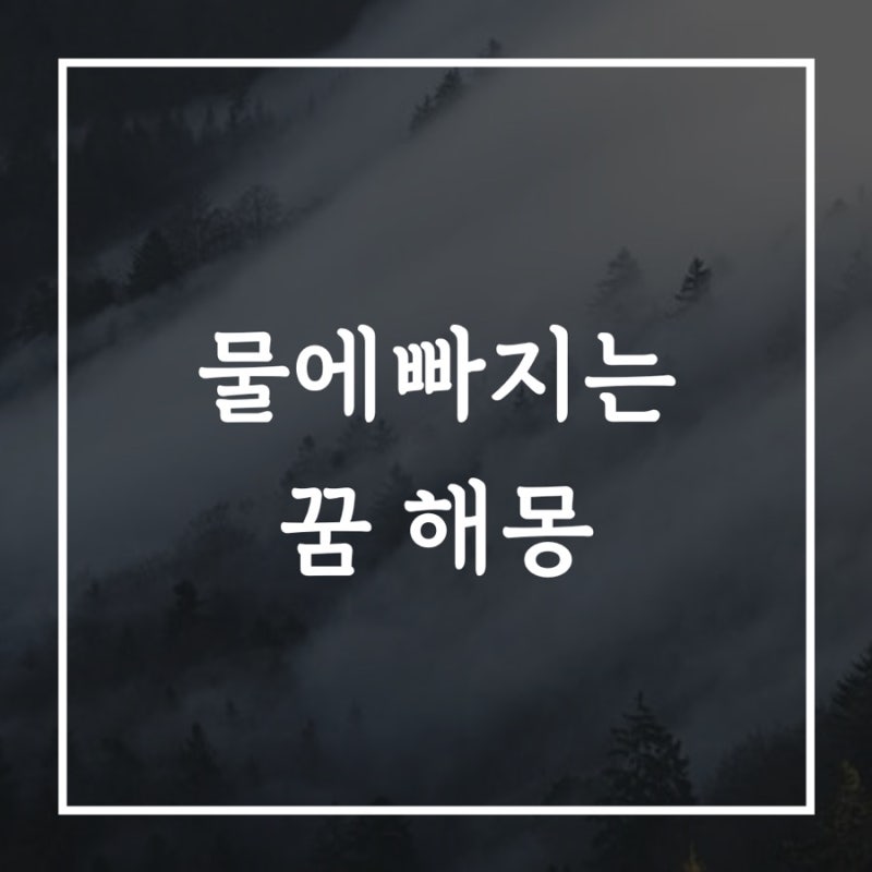 [물에빠지는 꿈해몽] 물에빠진사람 구하는꿈, 물에빠져죽는꿈, 차가 물에 잠기는꿈, 물에빠....