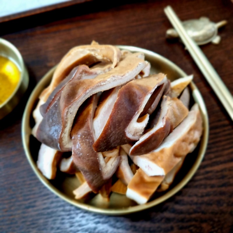 오소리감투 부위 수육 칼로리 혼술 다이어트 술안주 돼지고기요리 부속물 집에서 소주안주 : 네이버 블로그