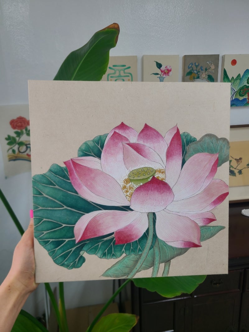 정규 기초반] 연꽃 채색화 : 네이버 블로그, image size:800x1067