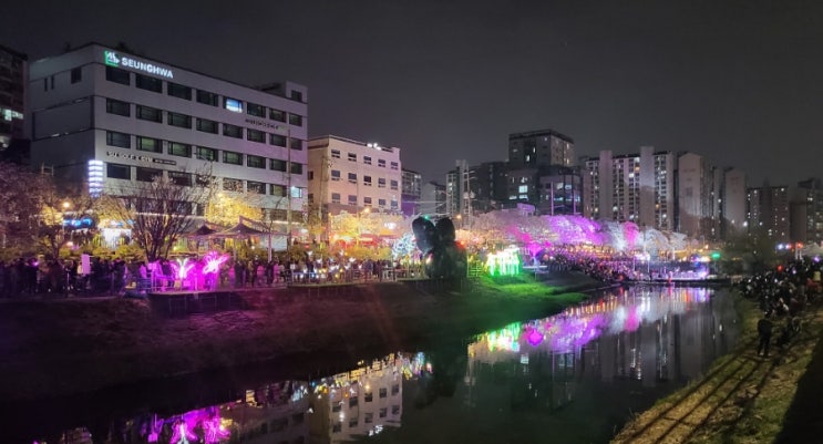  우이천 빛 축제[오감 꽃길 야행/우이천 꽂히다/도봉구, 강북구 벚꽃축제, 축하공연]