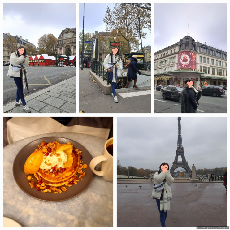 파리신혼여행 2일차(1)(feat. 에펠탑, 카페Cozy, 앵발리드, 라파예트 오스만, 생미셸광장 크리스마스마켓, 파리 Metro 사진스팟)