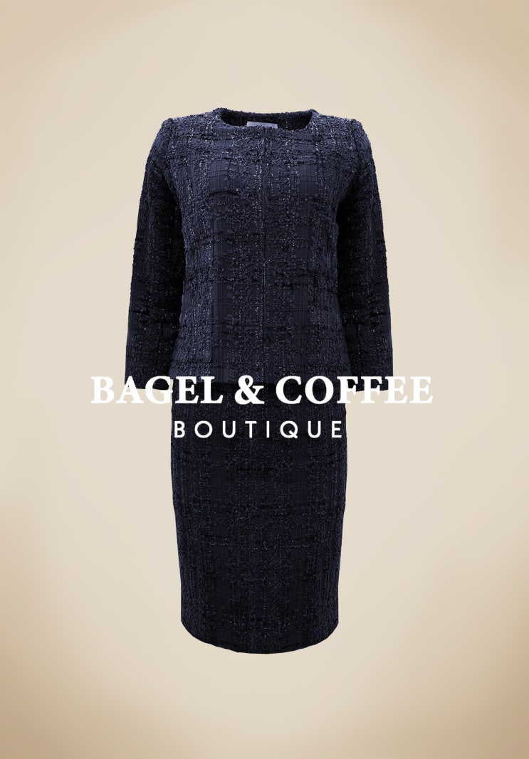  LINTON TWEED JACKET & SKIRT ENSEMBLE DESIGN #32 LINE BY BAGEL & COFFEE 린톤 트위드자켓 치마