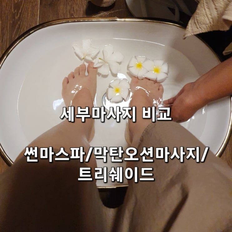  세부 마사지 비교 썬마스파/ 막탄오션마사지/트리쉐이드 솔직후기 (가격에 반비례)