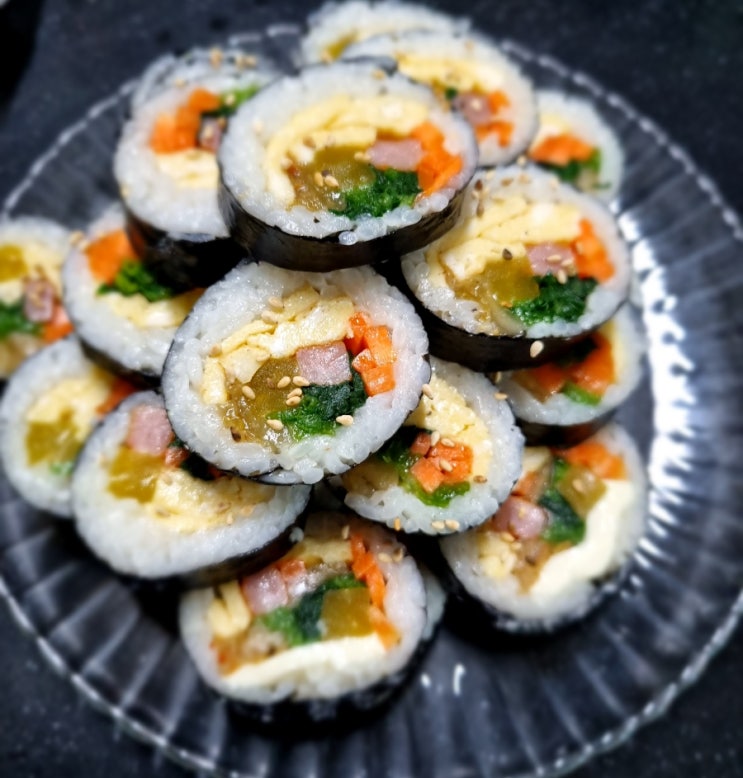 두부김밥 두부계란지단김밥 묵은지김밥