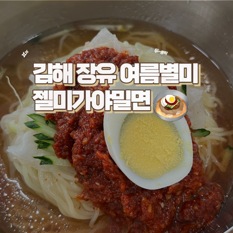  김해 장유 여름별미 젤미가야밀면(ft.물같은밀면)