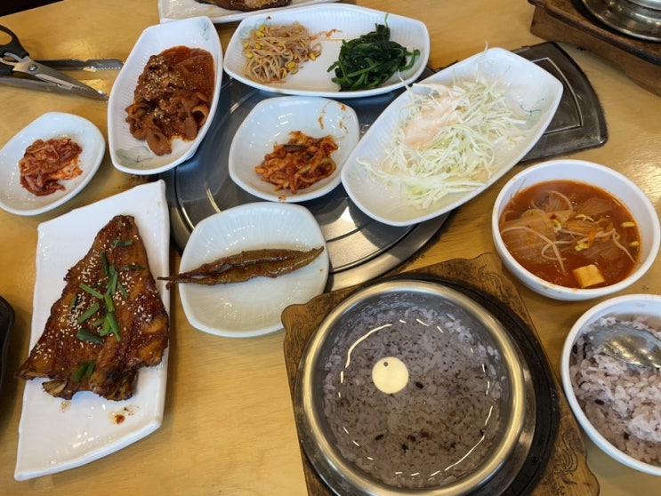  인천시청 맛집 , 인천시청 밥집 : 풍경생선구이 , 제육 김치찌개 솥밥 까지 한상가득