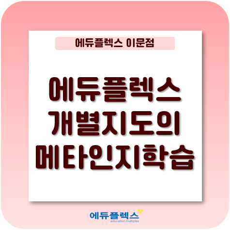  [자기주도학습 No.1 에듀플렉스 이문] 메타인지학습은 에듀플렉스 개별지도로부터!