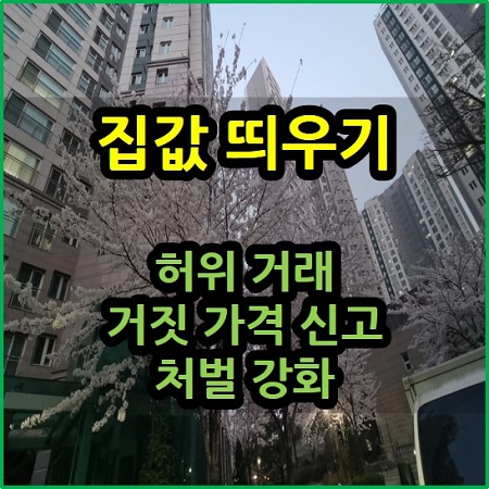 집값 띄우기 허위 거래 거짓 가격 신고 처벌 강화