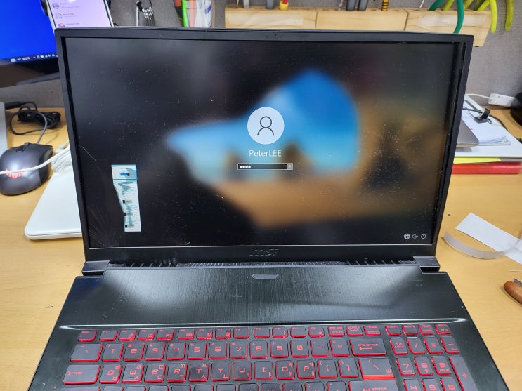  MSI MS-17F4 GF75 Thin 9SCXR 17인치 게이밍노트북 144Hz 액정파손 LCD교체