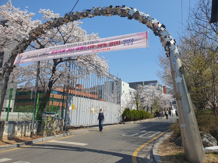  2023년 4월 2일 부천 도당산. 벚꽃 구경 다녀왔습니다.