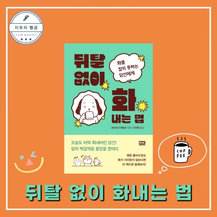  뒤탈 없이 화내는 법ㅣ모리세 시게토모(알에이치코리아) 감정 다스리기 추천 책