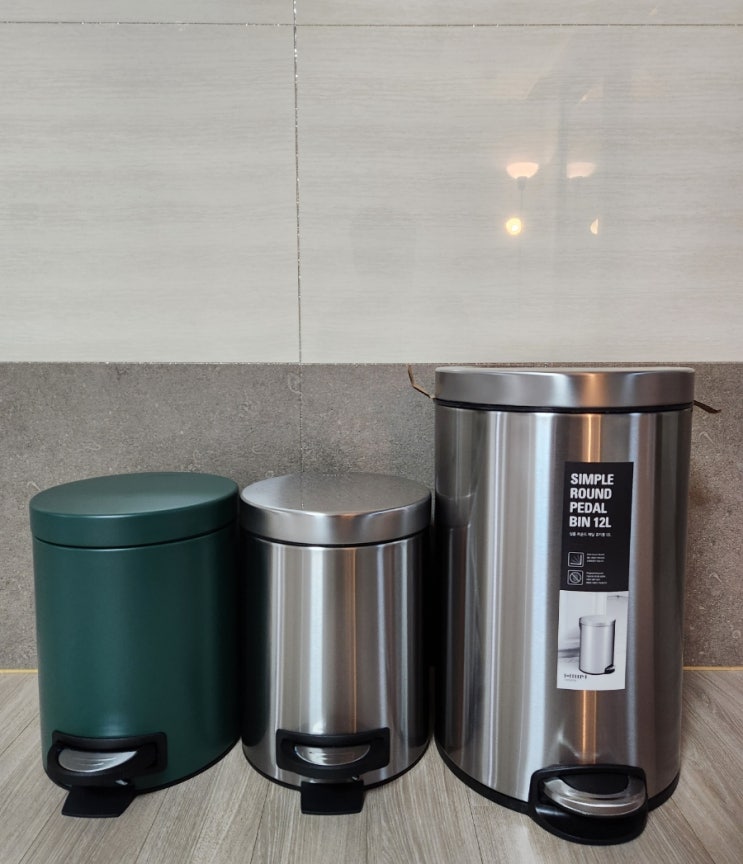 한샘 심플 라운드 페달 휴지통 5L, 12L 구매후기 한샘 심플 라운드 페달 휴지통 5L, 12L 구매후기