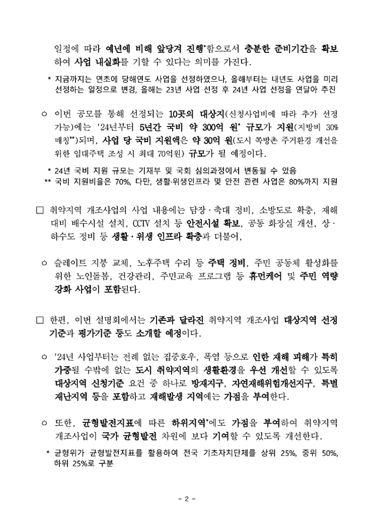 도시 달동네·쪽방촌, 취약지역 개조 사업 적극 시행