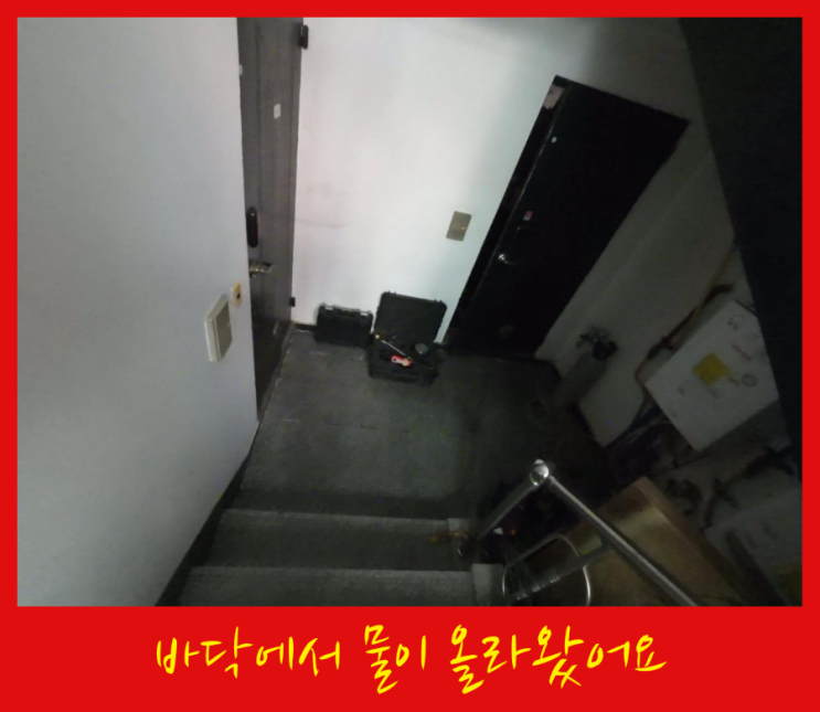  광진구 누수탐지 - 지층 현관 바닥에서 물이 올라와요
