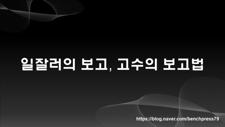  일잘러의 비결, 고수의 보고법
