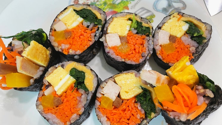  다이어트 김밥 레시피 닭가슴살 김밥 만들기