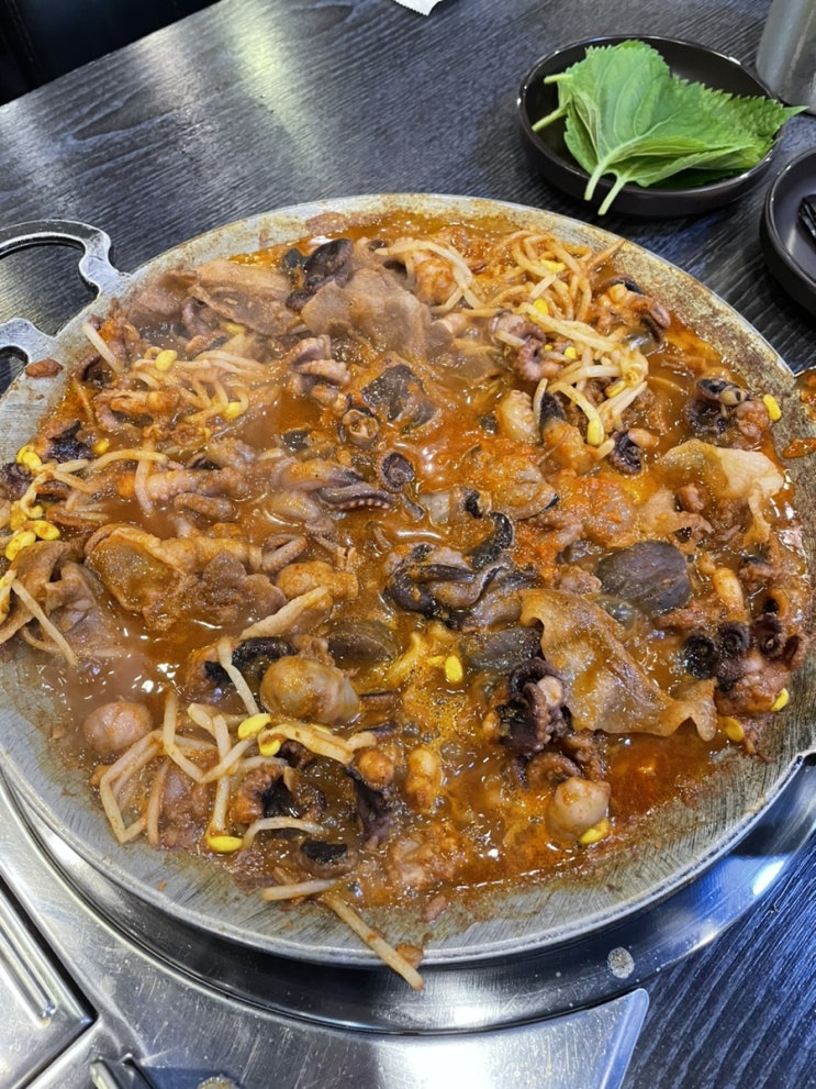  부산 해운대구 재송동 동부지청주변 쭈삼 무한리필 맛집! "박대감 불난 쭈꾸미"