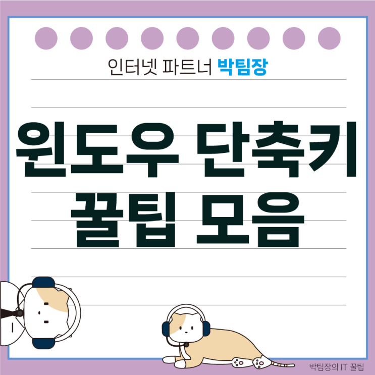  [IT 꿀팁] 윈도우 단축키 총정리 신입사원 필수!