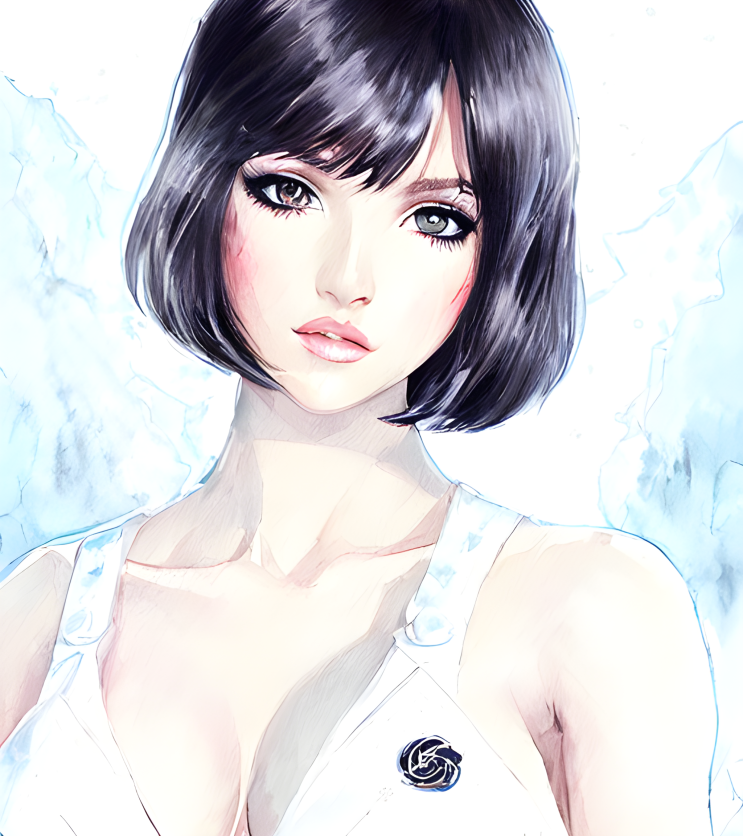  AI 그림) 1년 전에 그린 면 드로잉 다시 생성