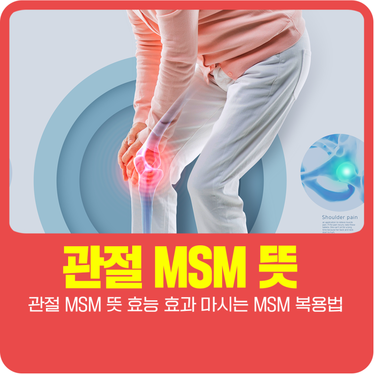  관절 MSM 뜻 효능 효과 마시는 MSM 복용법