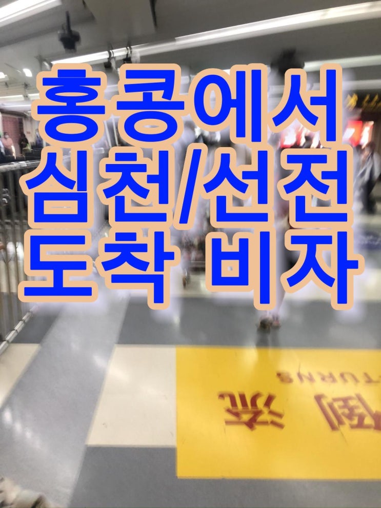  홍콩에서 심천/선전 도착 비자 port visa 2023.4.5 feat 중국어 통역 가이드
